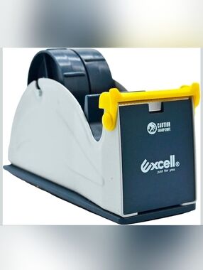 Excell ET-227 Blue/Grey Premium Twin-Roll Steel Desk Top Dispenser: 2 in. Wide